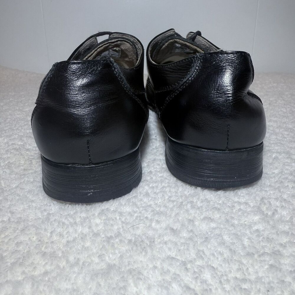 Giorgio Brutini Dress Shoes Mens 9.5W Oxford Black Leather Square Toe 159001 - Picture 4 of 9